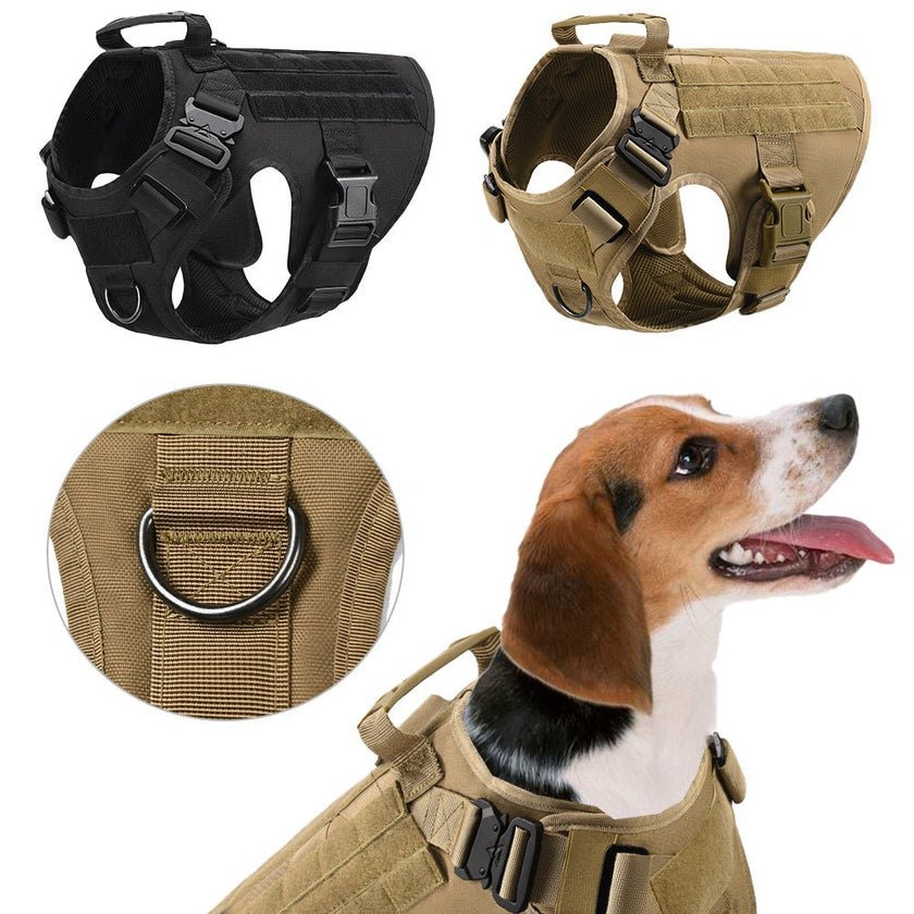 Military Tactical Dog Harness German Shepherd Adjustable Pet Dog Back - Survival Essential