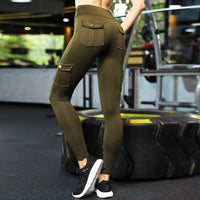 Military wind peach hip yoga pants - Survival Essential