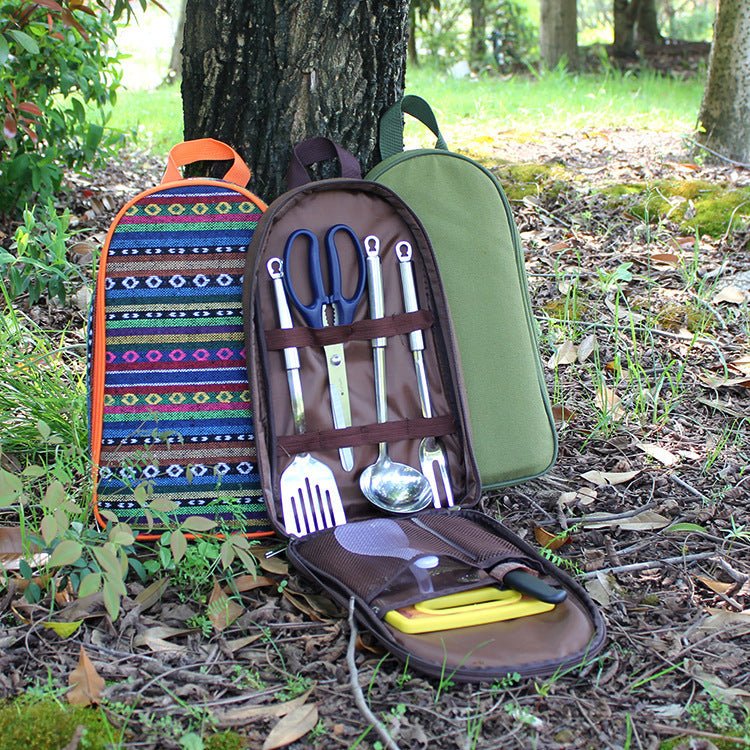 Outdoor Activities Barbecue Cookware Supplies Chopping Board Knife Set - Survival Essential