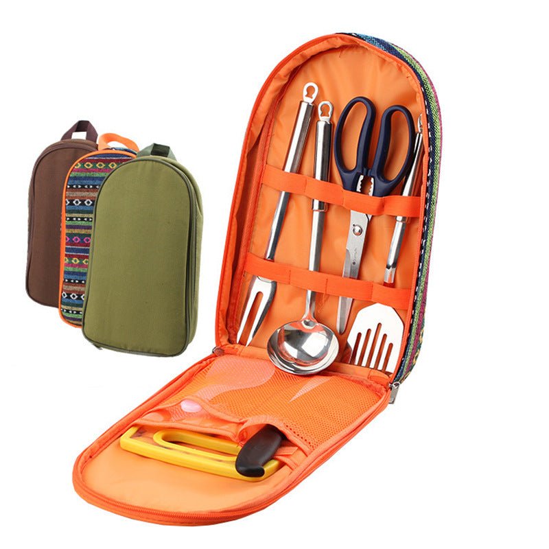Outdoor Activities Barbecue Cookware Supplies Chopping Board Knife Set - Survival Essential