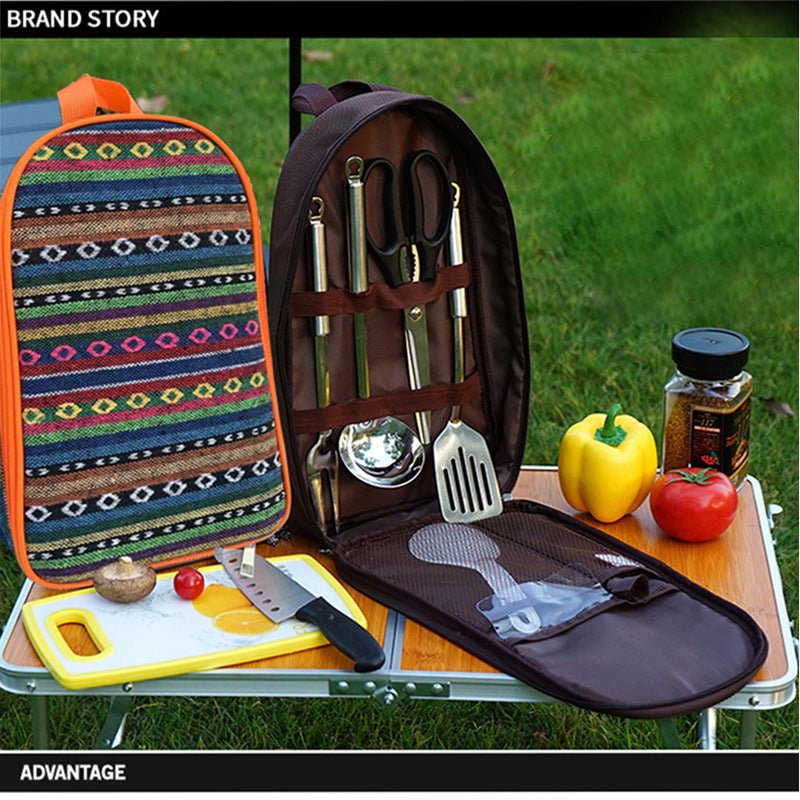 Outdoor Activities Barbecue Cookware Supplies Chopping Board Knife Set - Survival Essential