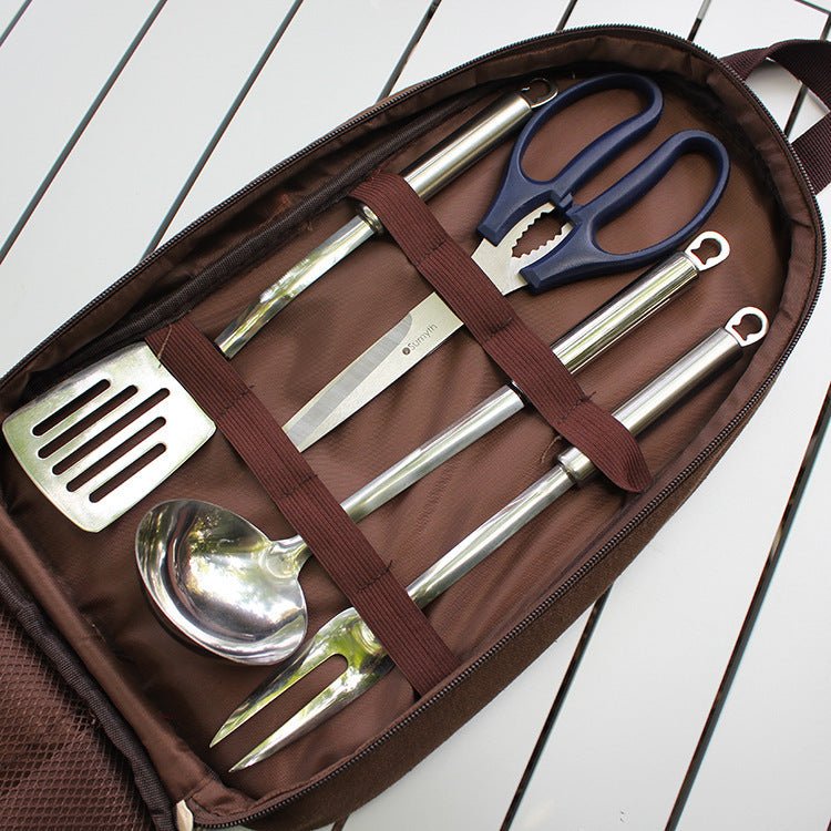 Outdoor Activities Barbecue Cookware Supplies Chopping Board Knife Set - Survival Essential
