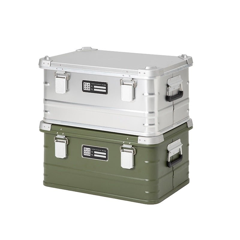 Outdoor Aluminum Alloy Storage Box Camping Metal Portable Vehicle - mounted Wild Camping Equipment - Survival Essential
