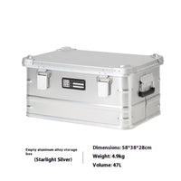 Outdoor Aluminum Alloy Storage Box Camping Metal Portable Vehicle - mounted Wild Camping Equipment - Survival Essential