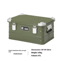 Outdoor Aluminum Alloy Storage Box Camping Metal Portable Vehicle - mounted Wild Camping Equipment - Survival Essential