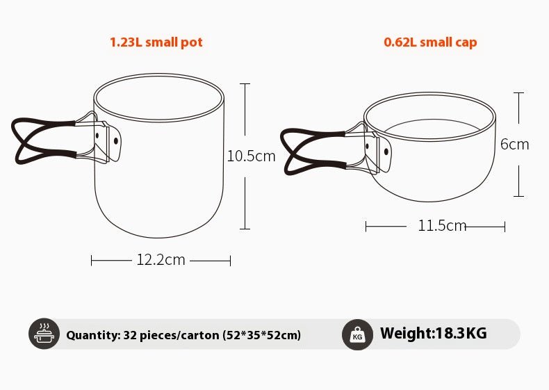 Outdoor Camping Cookware Picnic Portable Pot - Survival Essential