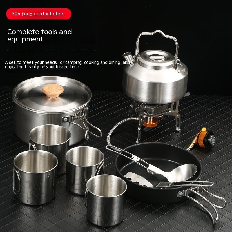 Outdoor Cookware Portable Folding Pan Set - Survival Essential