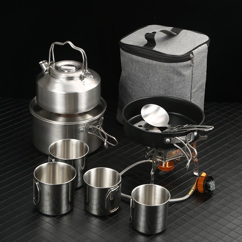 Outdoor Cookware Portable Folding Pan Set - Survival Essential