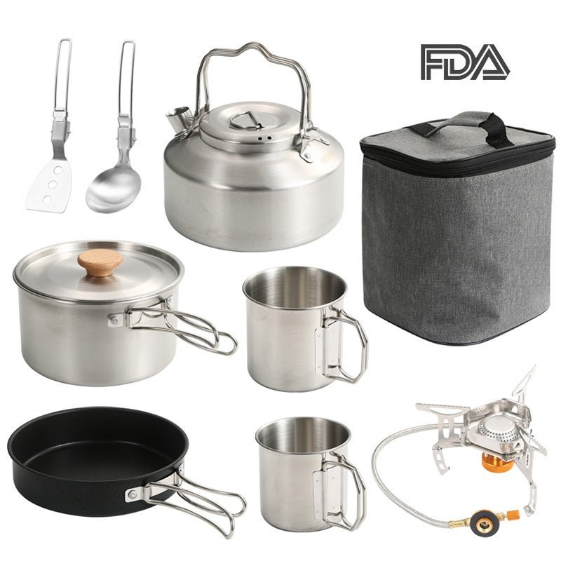 Outdoor Cookware Portable Folding Pan Set - Survival Essential