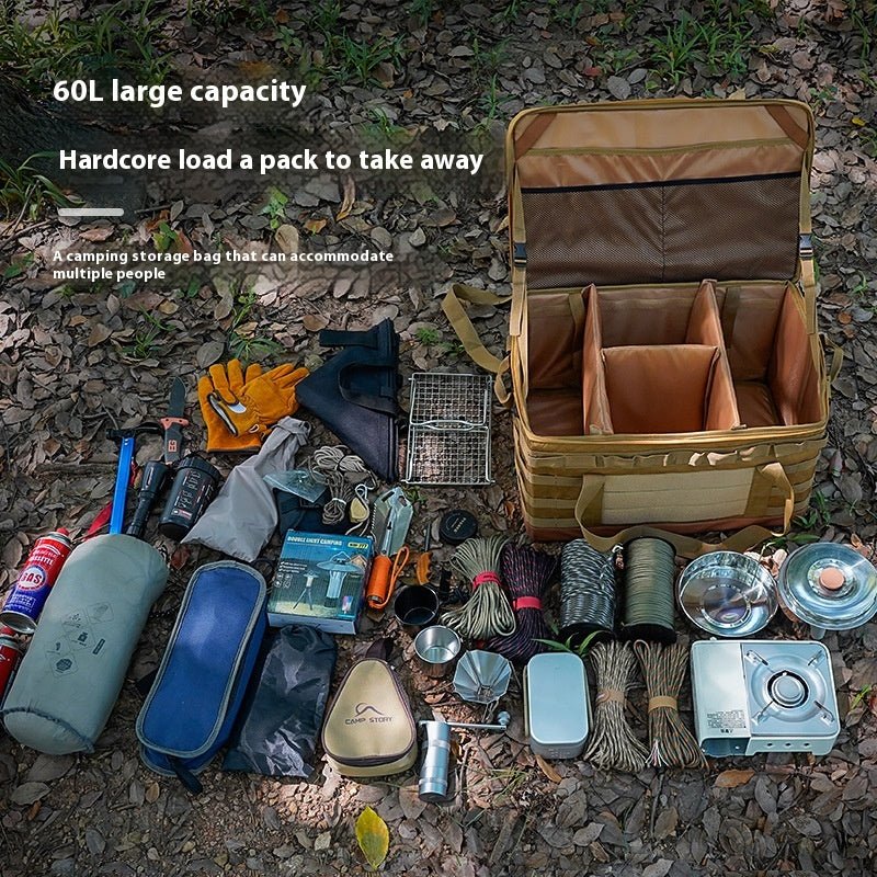 Outdoor Cookware Pot Set Gas Tank Anti-collision Large Capacity Picnic Bag - Survival Essential