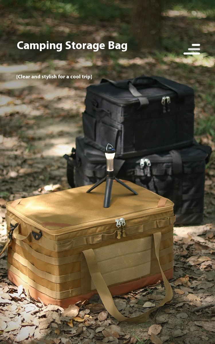 Outdoor Cookware Pot Set Gas Tank Anti-collision Large Capacity Picnic Bag - Survival Essential
