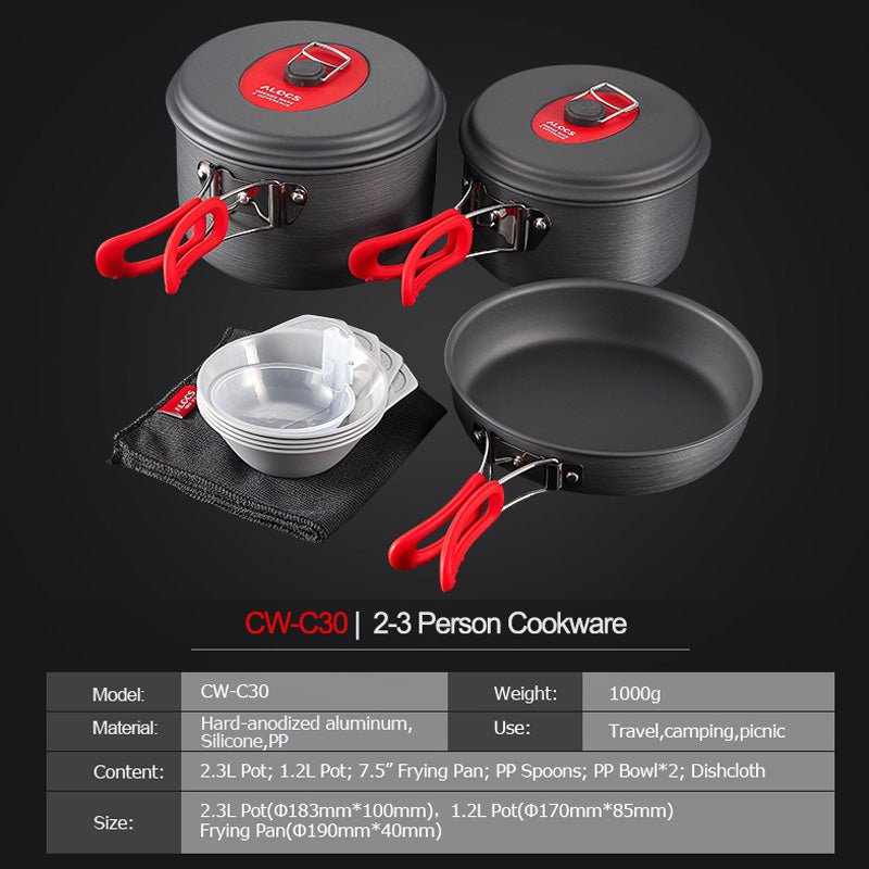 Outdoor Cookware Set Pot Equipment Portable Pot - Survival Essential