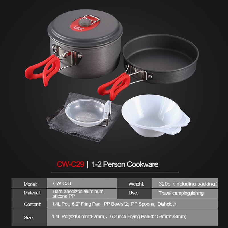 Outdoor Cookware Set Pot Equipment Portable Pot - Survival Essential