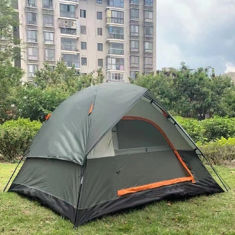 Outdoor Supplies Rain - proof Camping Tent Hand - mounted Double - layer Family Travel Camping Waterproof - Survival Essential