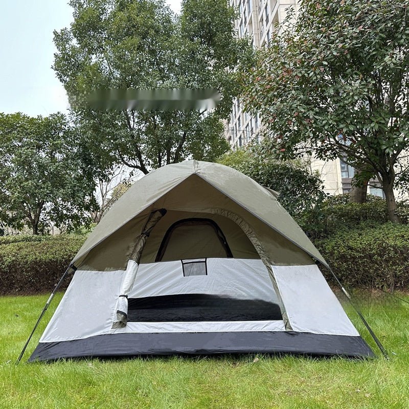 Outdoor Supplies Rain - proof Camping Tent Hand - mounted Double - layer Family Travel Camping Waterproof - Survival Essential
