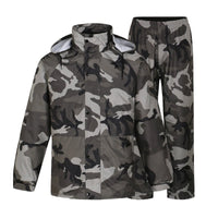 Split Camouflage Raincoat Rain Pants Suit Rainproof - Survival Essential