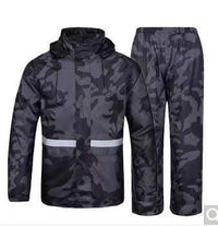 Split Camouflage Raincoat Rain Pants Suit Rainproof - Survival Essential