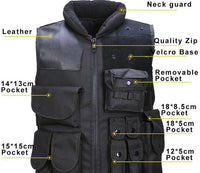 Tactical Vest Black Mens Military Hunting Vest - Survival Essential