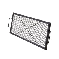 VEVOR X - Marks Fire Pit Grill Grate, Rectangle Cooking Grate, Heavy Duty Steel Campfire BBQ Grill Grid With Handle & Support X Wire, Portable Camping Cookware For Outside Party Gathering, 44 Inch Black - Survival Essential