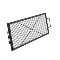 VEVOR X - Marks Fire Pit Grill Grate, Rectangle Cooking Grate, Heavy Duty Steel Campfire BBQ Grill Grid With Handle & Support X Wire, Portable Camping Cookware For Outside Party Gathering, 44 Inch Black - Survival Essential