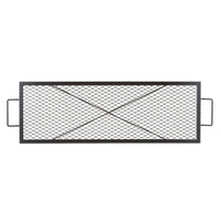 VEVOR X - Marks Fire Pit Grill Grate, Rectangle Cooking Grate, Heavy Duty Steel Campfire BBQ Grill Grid With Handle & Support X Wire, Portable Camping Cookware For Outside Party Gathering, 44 Inch Black - Survival Essential
