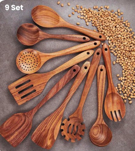 Wooden Spatula Cookware Kitchenware Set - Survival Essential