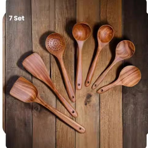 Wooden Spatula Cookware Kitchenware Set - Survival Essential