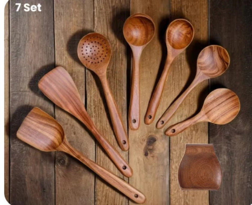Wooden Spatula Cookware Kitchenware Set - Survival Essential